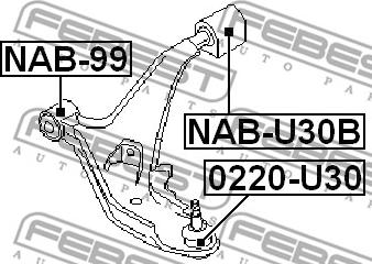 Febest NAB-U30B - Сайлентблок, важеля підвіски колеса autozip.com.ua