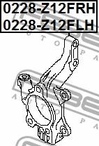 Febest 0228-Z12FRH - Поворотний кулак, підвіска колеса autozip.com.ua