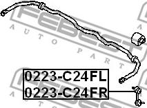 Febest 0223-C24FR - Тяга / стійка, стабілізатор autozip.com.ua