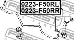 Febest 0223-F50RL - Тяга / стійка, стабілізатор autozip.com.ua