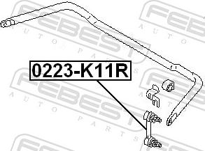 Febest 0223-K11R - Тяга / стійка, стабілізатор autozip.com.ua