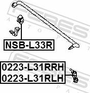 Febest 0223-L33RRH - Тяга / стійка, стабілізатор autozip.com.ua