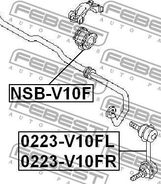 Febest 0223-V10FR - Тяга / стійка, стабілізатор autozip.com.ua