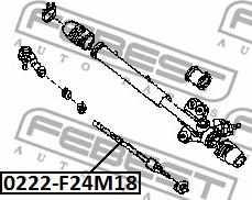 Febest 0222-F24M18 - Осьовий шарнір, рульова тяга autozip.com.ua