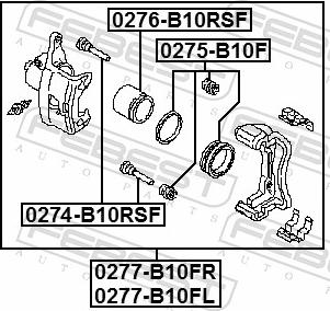 Febest 0277-B10FR - Гальмівний супорт autozip.com.ua