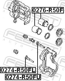 Febest 0276-R50F - Поршень, корпус скоби гальма autozip.com.ua