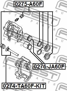 Febest 0276-JA60F - Поршень, корпус скоби гальма autozip.com.ua