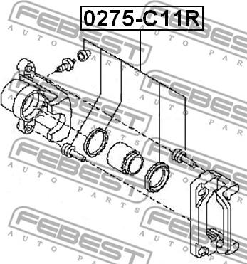 Febest 0275-C11R - Ремкомплект, гальмівний супорт autozip.com.ua