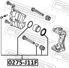 Febest 0275-J11F - Ремкомплект, гальмівний супорт autozip.com.ua
