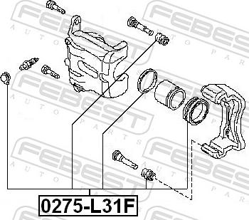 Febest 0275-L31F - Ремкомплект, гальмівний супорт autozip.com.ua