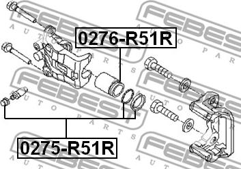 Febest 0276-R51R - Поршень, корпус скоби гальма autozip.com.ua