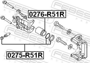 Febest 0275-R51R - Ремкомплект, гальмівний супорт autozip.com.ua
