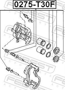 Febest 0275-T30F - Ремкомплект, гальмівний супорт autozip.com.ua
