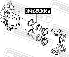 Febest 0276-A33F - Поршень, корпус скоби гальма autozip.com.ua