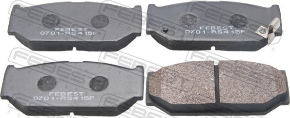 Febest 0701-RS415F - Гальмівні колодки, дискові гальма autozip.com.ua