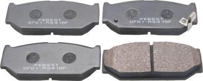 Febest 0701-RS415F - Гальмівні колодки, дискові гальма autozip.com.ua