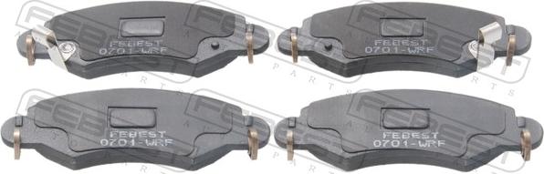 Febest 0701-WRF - Гальмівні колодки, дискові гальма autozip.com.ua