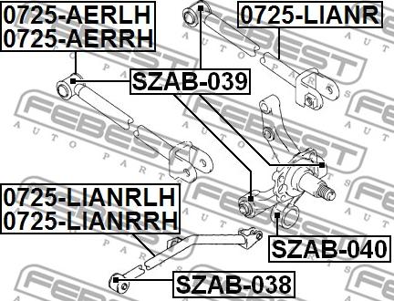 Febest SZAB-040 - Сайлентблок, важеля підвіски колеса autozip.com.ua