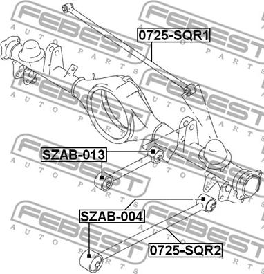 Febest 0725-SQR2 - Важіль незалежної підвіски колеса autozip.com.ua