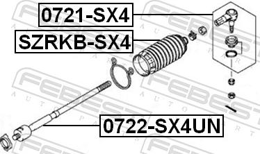 Febest SZRKB-SX4 - Пильник, рульове управління autozip.com.ua