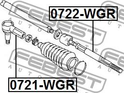 Febest 0721-WGR - Наконечник рульової тяги, кульовий шарнір autozip.com.ua