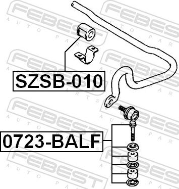 Febest 0723-BALF - Тяга / стійка, стабілізатор autozip.com.ua