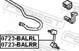 Febest 0723-BALRL - Тяга / стійка, стабілізатор autozip.com.ua