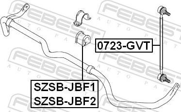 Febest 0723-GVT - Тяга / стійка, стабілізатор autozip.com.ua