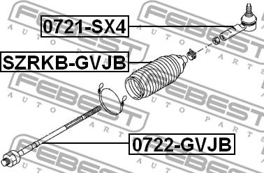 Febest SZRKB-GVJB - Пильник, рульове управління autozip.com.ua