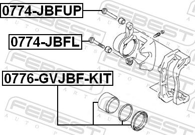 Febest 0774-JBFL - Направляючий болт, корпус скоби гальма autozip.com.ua