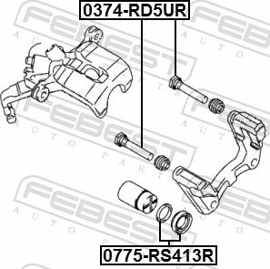 Febest 0775-RS413R - Ремкомплект, гальмівний супорт autozip.com.ua