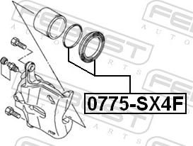 Febest 0775-SX4F - Ремкомплект, гальмівний супорт autozip.com.ua