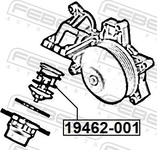 Febest 19462-001 - Термостат, охолоджуюча рідина autozip.com.ua