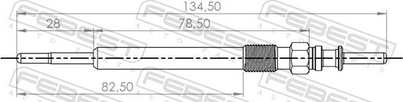 Febest 19642-004 - Свічка розжарювання autozip.com.ua