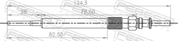 Febest 19642-001 - Свічка розжарювання autozip.com.ua