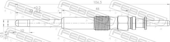 Febest 19642-003 - Свічка розжарювання autozip.com.ua