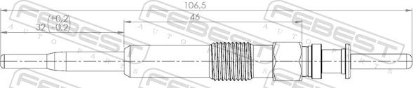 Febest 19642-002 - Свічка розжарювання autozip.com.ua