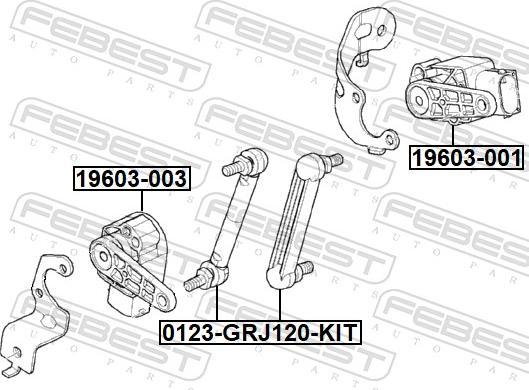 Febest 19603-003 - Датчик, регулювання кута Нахил фар autozip.com.ua