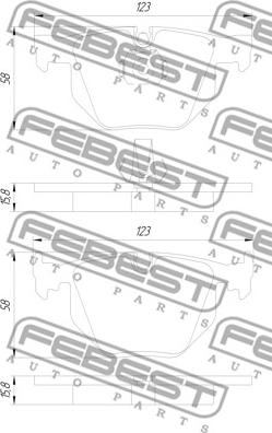 Febest 1901-E92R - Гальмівні колодки, дискові гальма autozip.com.ua