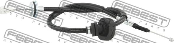 Febest 19100-E70RH - Трос, гальмівна система autozip.com.ua