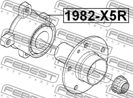 Febest 1982-X5R - Маточина колеса autozip.com.ua