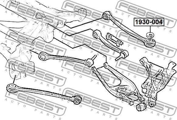 Febest 1930-004 - Чаша холостого ходу, балка моста autozip.com.ua