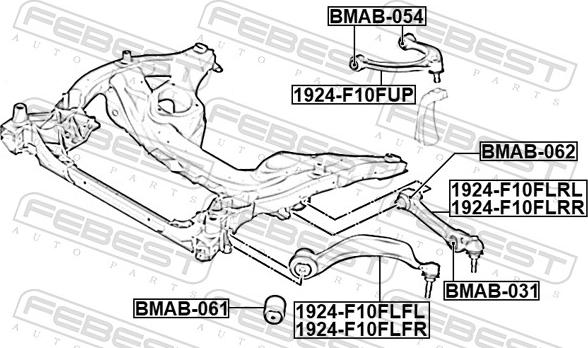 Febest 1924-F10FUP - Важіль незалежної підвіски колеса autozip.com.ua