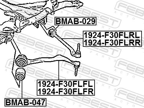 Febest 1924-F30FLRR - Важіль незалежної підвіски колеса autozip.com.ua