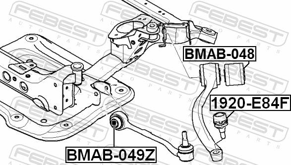Febest 1920-E84F - Шарова опора, несучий / направляючий шарнір autozip.com.ua