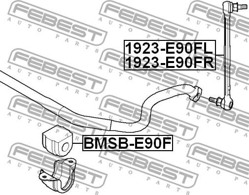 Febest BMSB-E90F - Втулка, стабілізатор autozip.com.ua