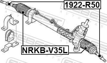 Febest 1922-R50 - Осьовий шарнір, рульова тяга autozip.com.ua