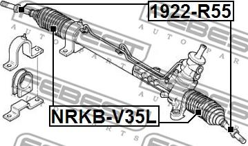 Febest 1922-R50 - Осьовий шарнір, рульова тяга autozip.com.ua