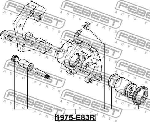 Febest 1975-E83R - Ремкомплект, гальмівний супорт autozip.com.ua