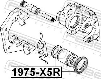 Febest 1975-X5R - Ремкомплект, гальмівний супорт autozip.com.ua